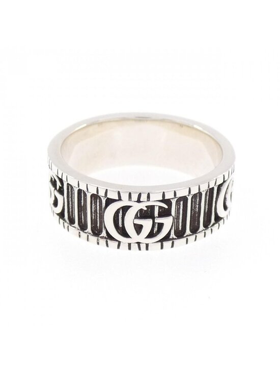 Gucci Interlocking G 8.8mm Double Row Ring in Sterling  Gucci Double Ring Silver